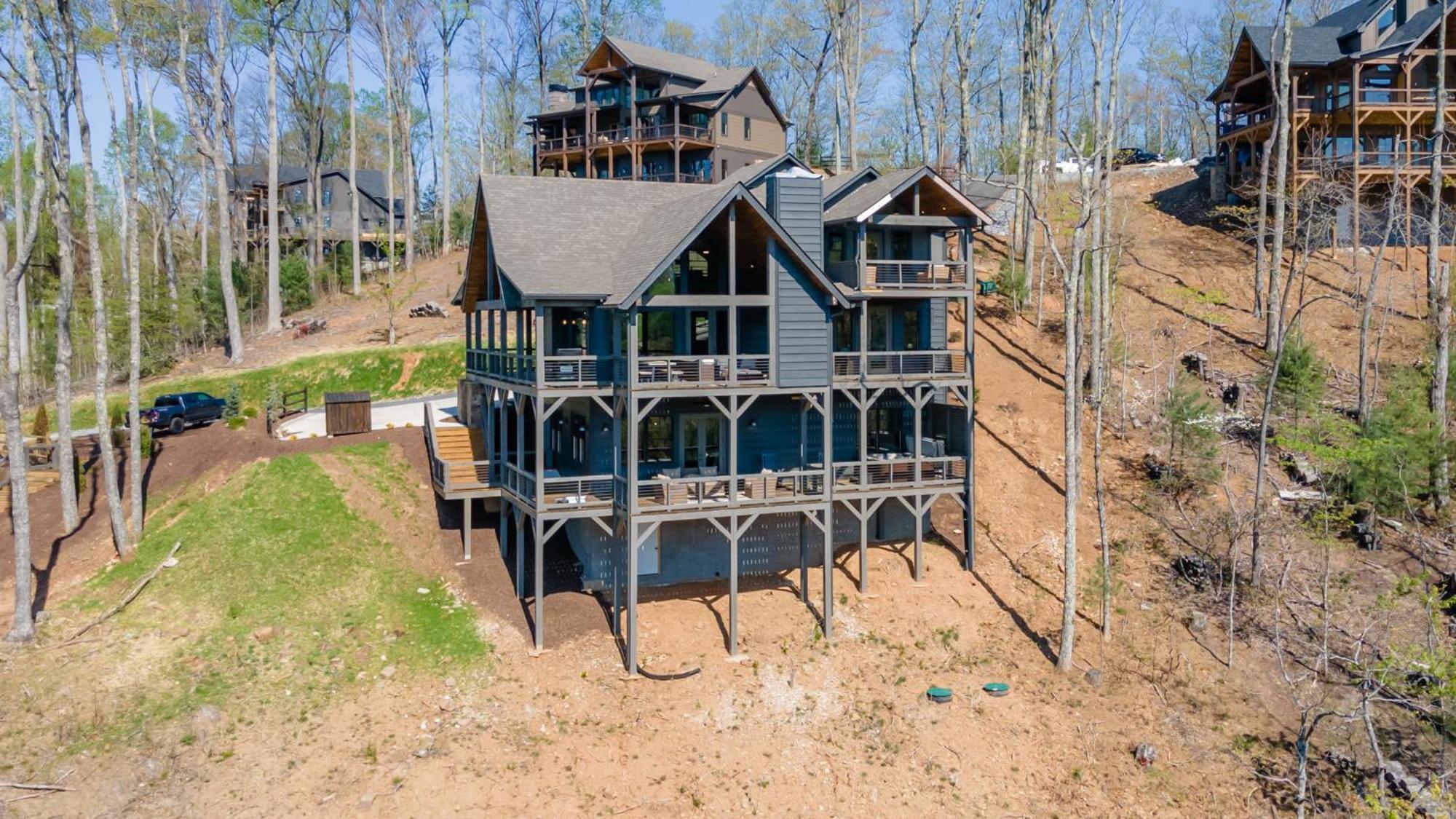 Mountain Air - Luxury Mountain View Cabin Blue Ridge Exteriör bild