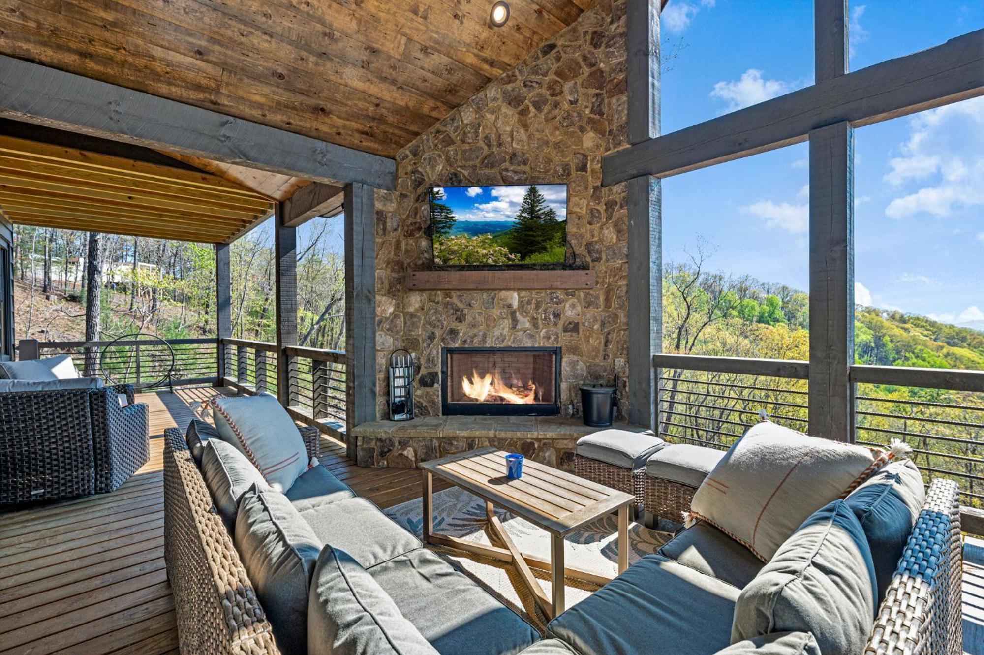Mountain Air - Luxury Mountain View Cabin Blue Ridge Exteriör bild